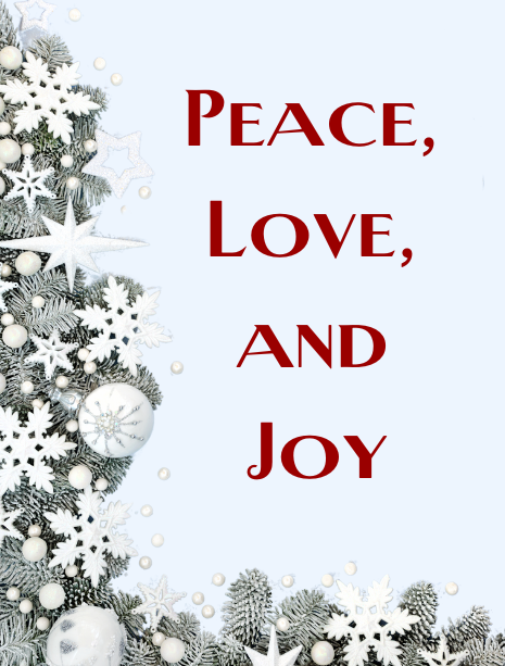 Peace, Love, and Joy Card